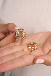 Heliophilia Silver Pendientes de Oro con Recubrimiento de Laca Dorado